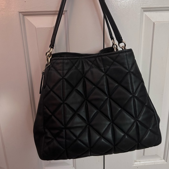 FLASH SALE NWOT authentic Coach black leather handbag - Picture 2 of 4